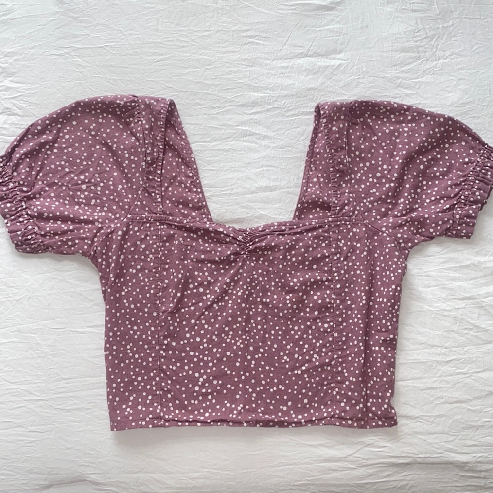 O’Neill Polka Dot Crop Top, size Large